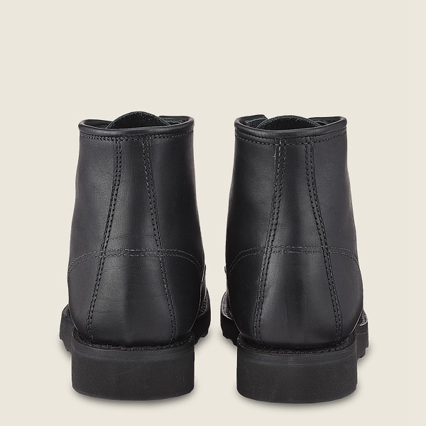 Red Wing Heritage Boots Black - Red Wing Womens 6-inch Classic Moc - Short Boundary Leather - ZEPYL-